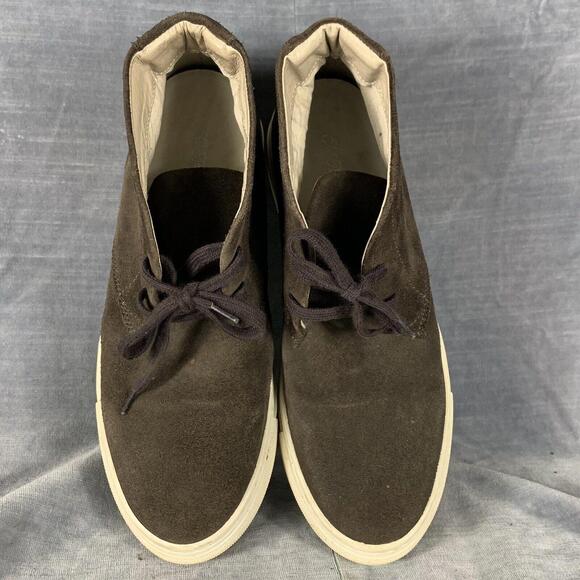 SAKS FIFTH AVENUE Mens Size 8 Brown Suede Chukka Boot Lace Up Desert Ankle Shoe - Picture 2 of 9